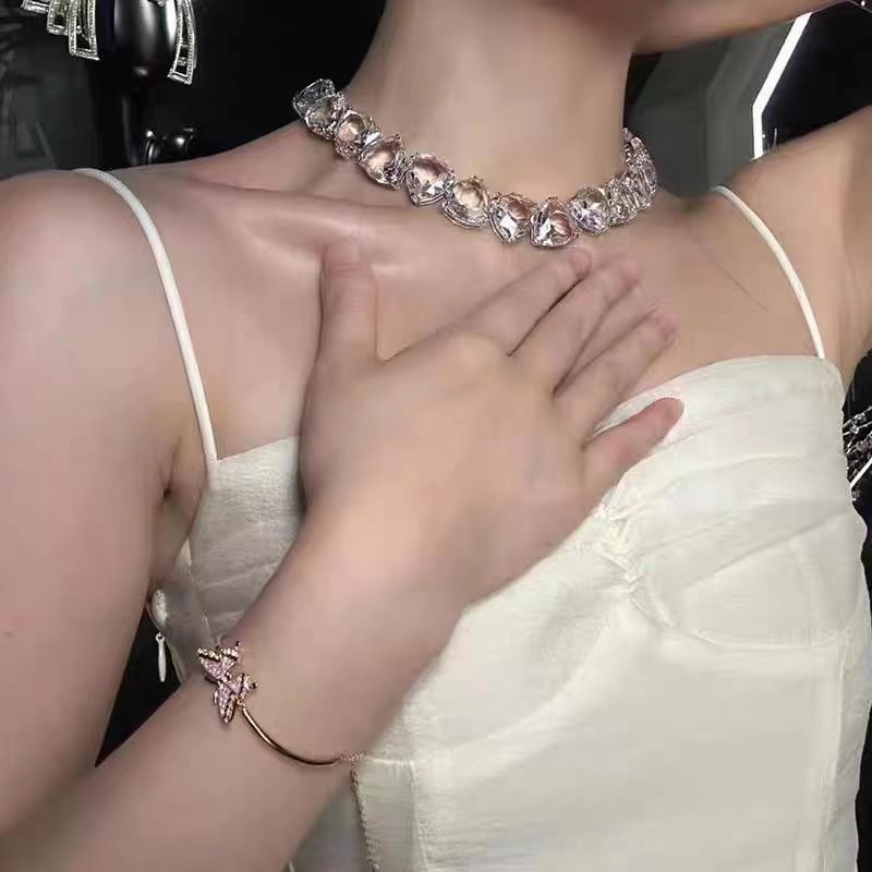 Swarovski Ortyx Necklace – Luxurious Large White Triangular Crystal Statement