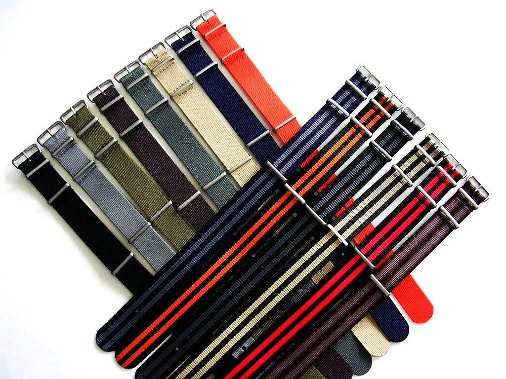 22mm Tan NATO G10 Ballistic nylon watchband strap 2 pak MoD RAF Bonded IW SUISSE