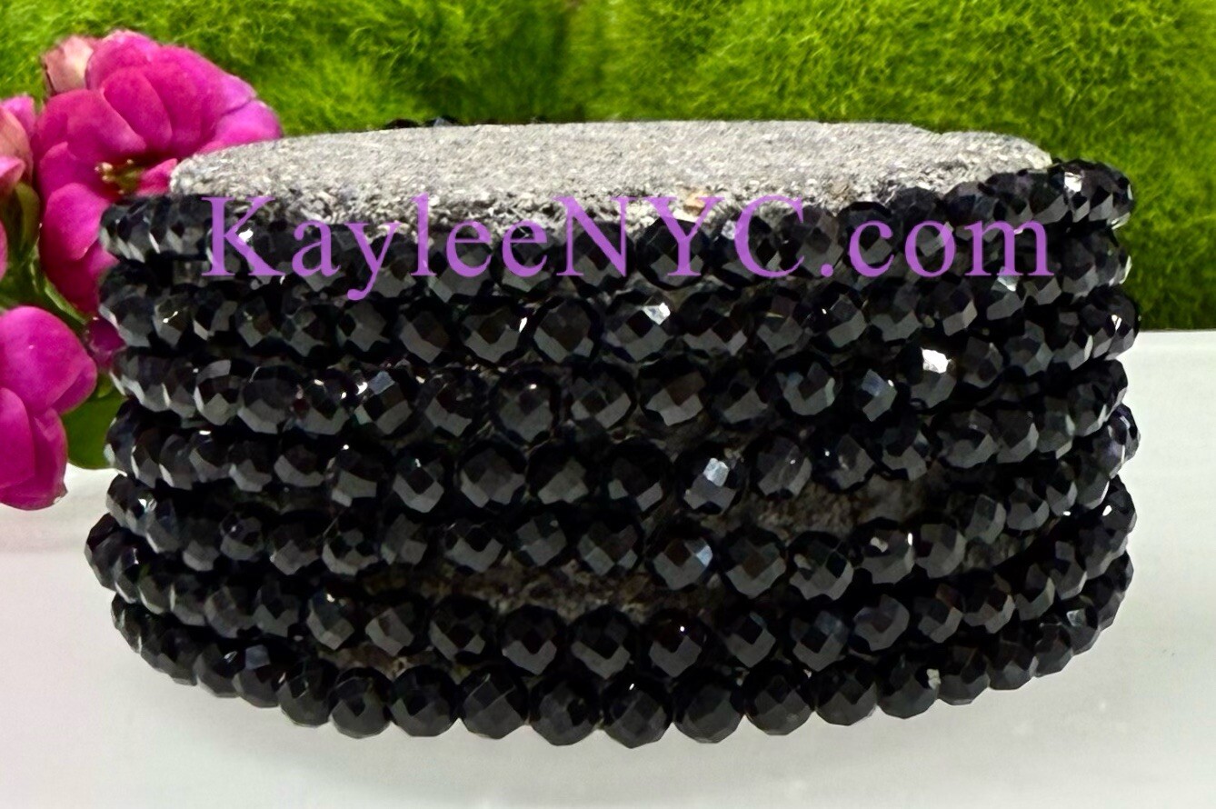 Wholesale 6 Pcs Natural Pink Opal 4mm Faceted 7.5” Stretch Bracelet