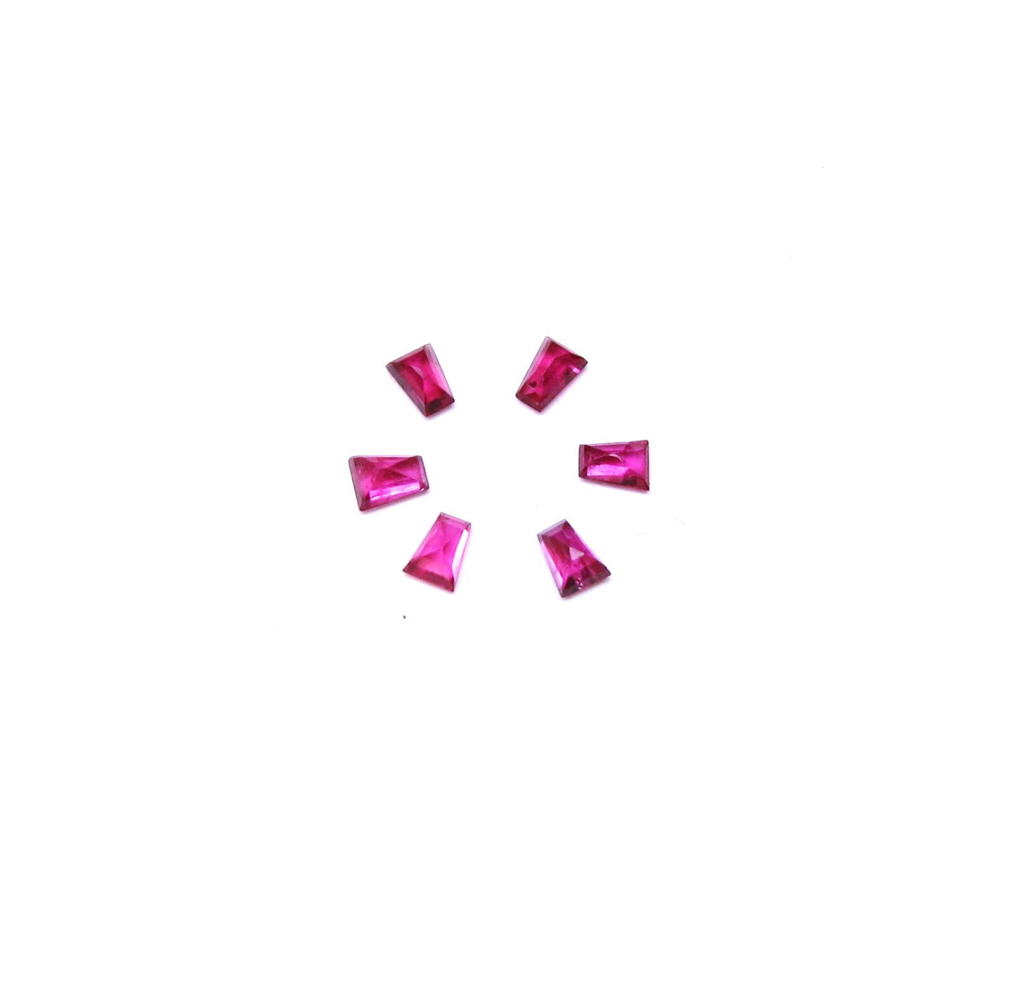 Natural Tapered Baguette Thai Ruby 6 Pcs 1.38 Cts Tol 3.8-4×2.8-3×2-2.2 MM LxWxW