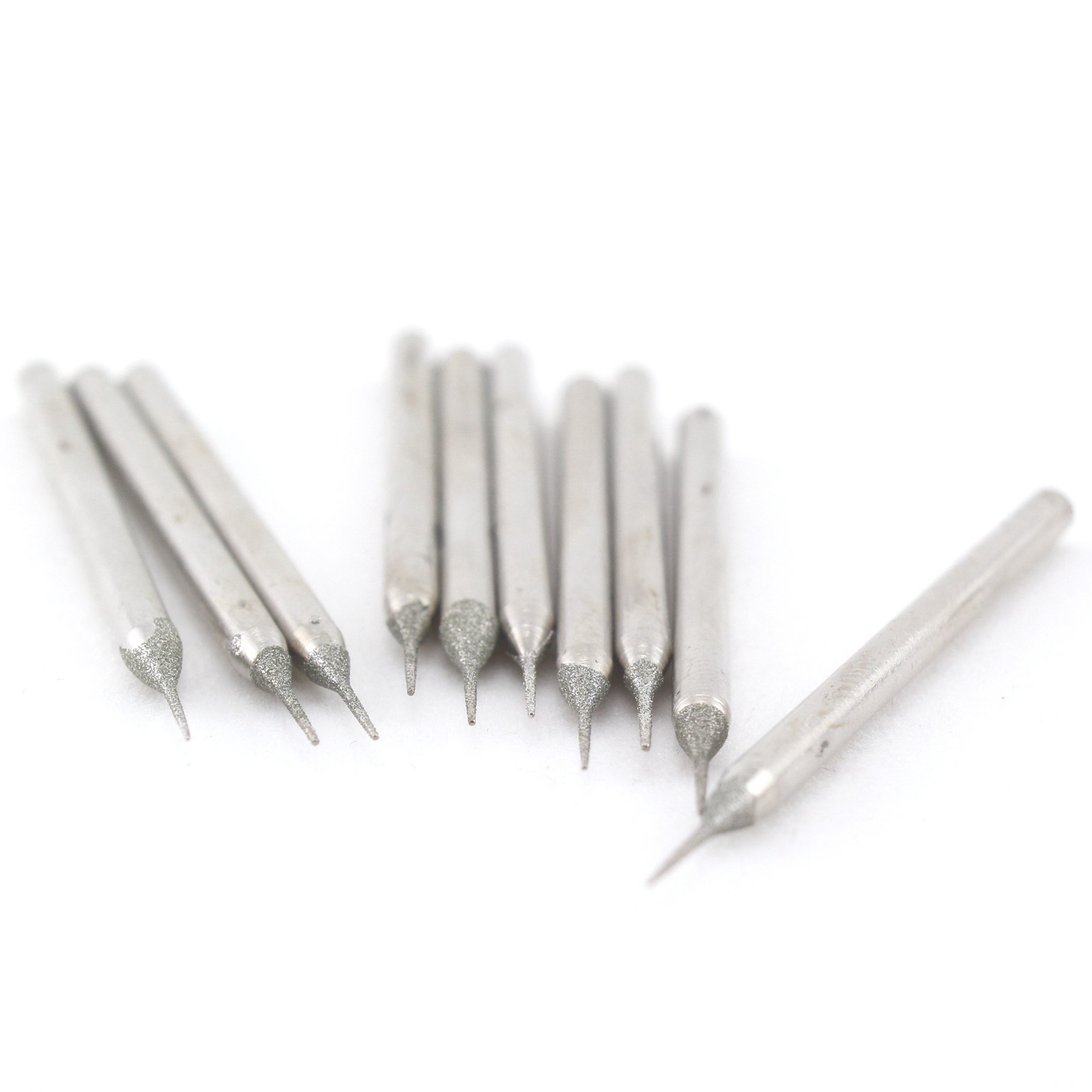 30Pcs 0.5mm Tapered Point Diamond Grinding Bits Burrs Lapidary Tools for Stone