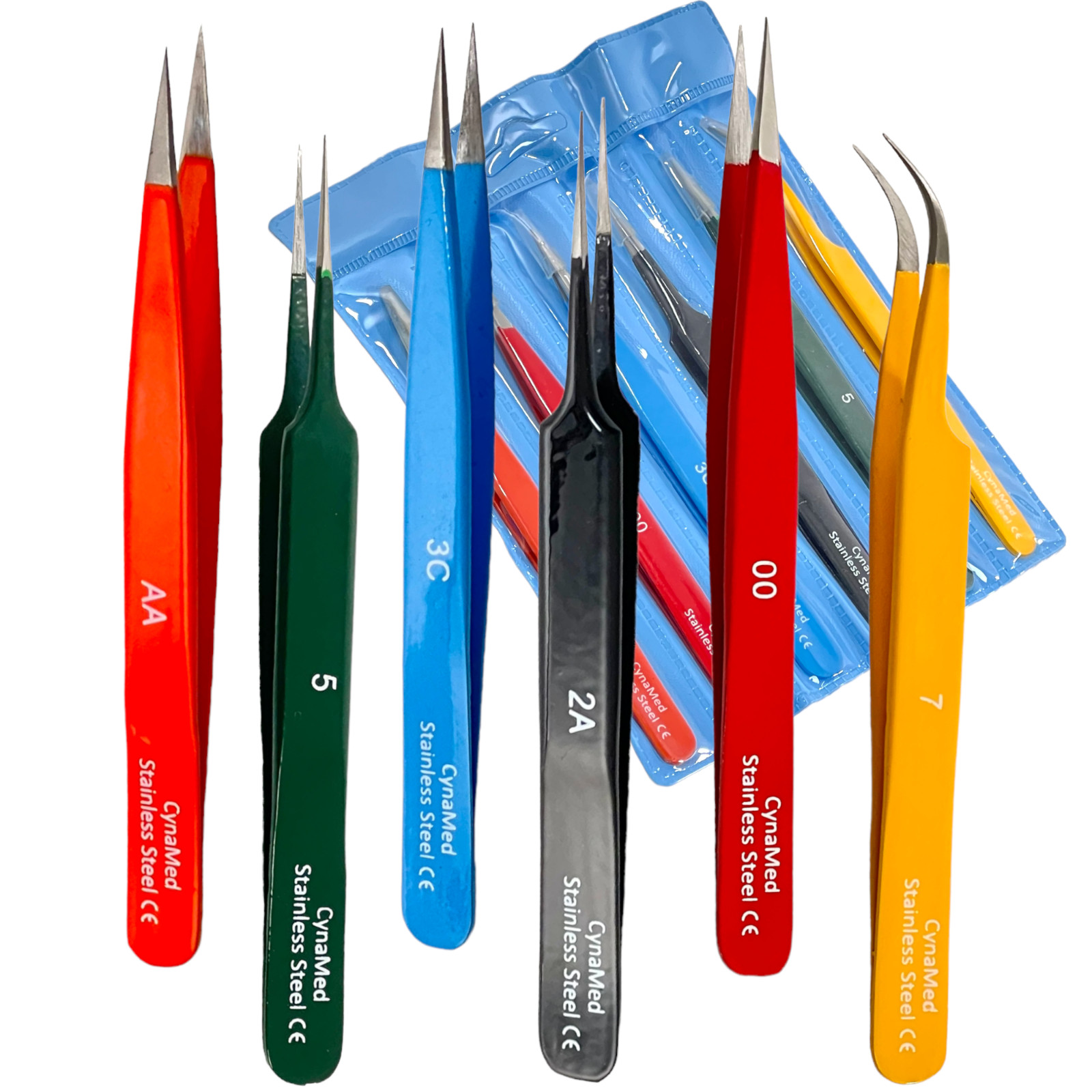 6 PC SWISS JEWELER STYLE PRECISION MICRO FORCEPS TWEEZERS SET KIT Premium
