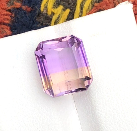 9 Carat Natural Bi Color Faceted Ametrine Cut Stone Loose Gemstone