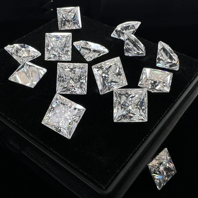 Princess Cut 0.15-10ct Sparkling Moissanite Loose D Color VVS1 Wholesale Price