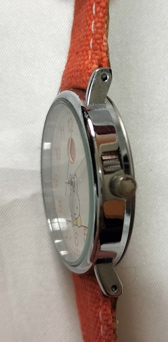 Citizen Miffy Watch Small Window Analog Red Retro 90s Rare Collection