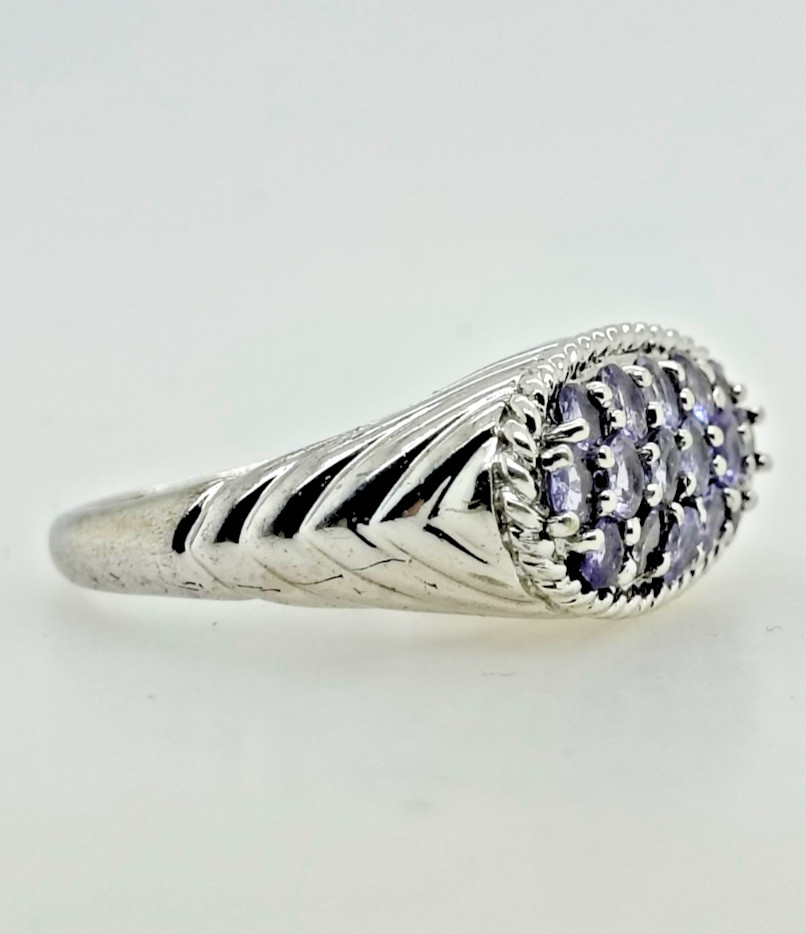 Vintage Purple Sterling Silver Thailand Ring Size 10