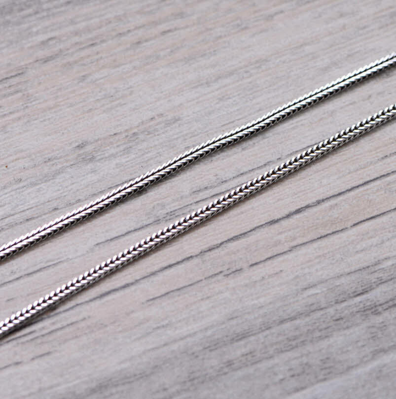 B25 Snake Chain Necklace 925 Sterling Silver Length 55cm 22inch Thickness 1.6mm