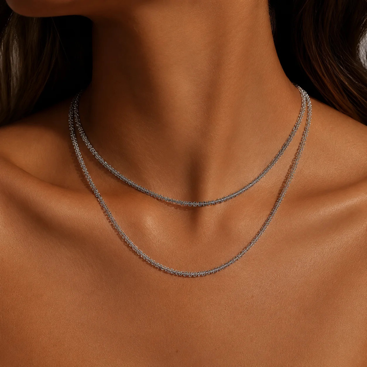 316L Stainless Steel Popcorn Chain 58cm, Non-Tarnish Beaded Wheat Necklace, Wate