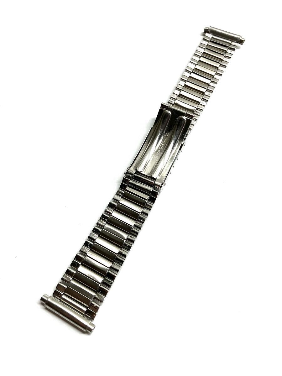 Stainless steel strap for wristwatches vintage item 16.5 21mm approximately 15cm