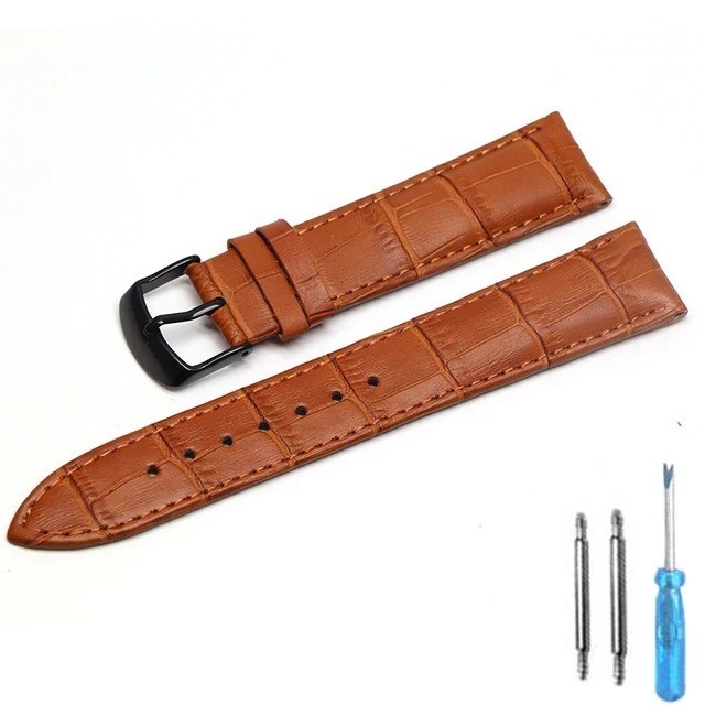 Genuine Leather Mens Watch Strap Band Brown Black 12mm 14mm 16mm 18mm 20mm 22mm