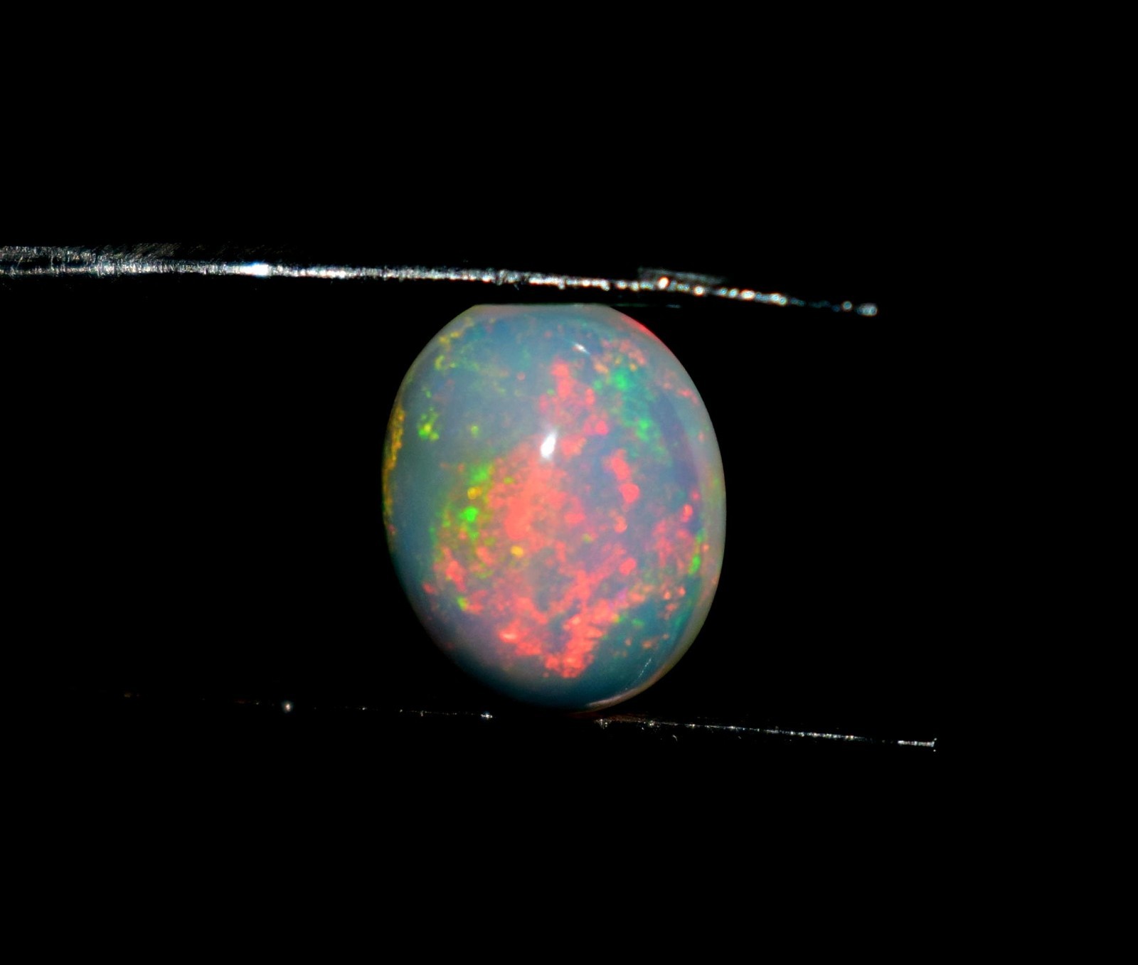 Natural Ethiopian Wello Fire Opal Cabochon Gemstone 7X9mm Loose AAA 03