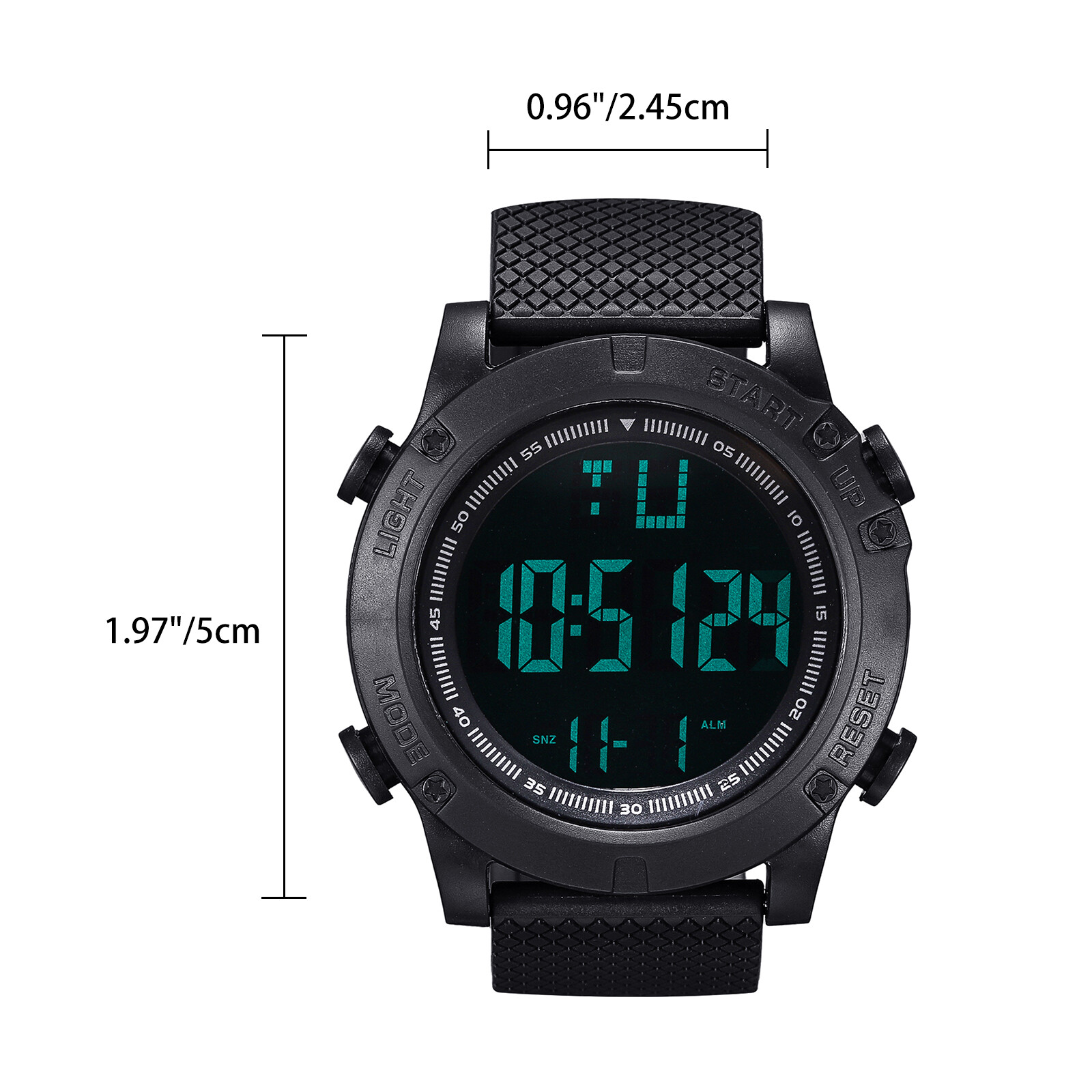 1-4X Waterproof Digital Sports Watch Military Tactical LED Backlight Wristwatch