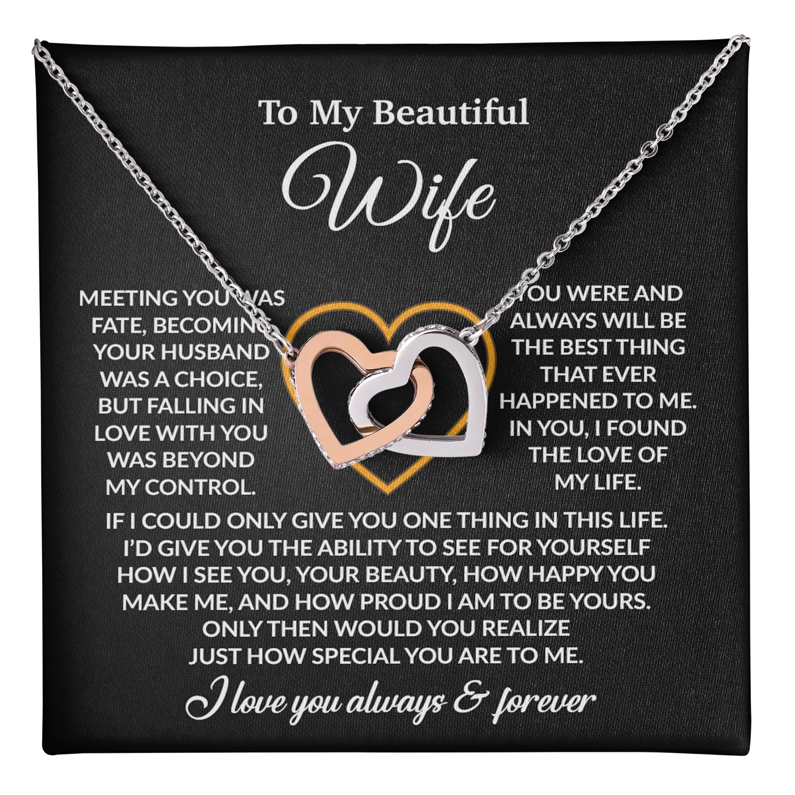 To My Wife Necklace, Christmas Gifts For Women, Anniversary Gift For Wife