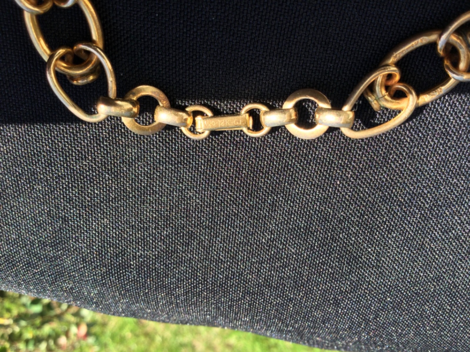 Vintage Mid Century 1/20 12K GF Interlocking Circle Link Chain Bracelet HSB