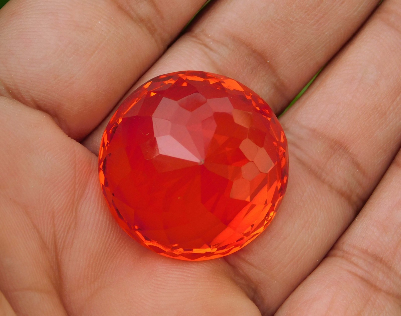 80.00cts + size Certified Mexican Translucent Round Cut Fire Opal Loose Gemstone