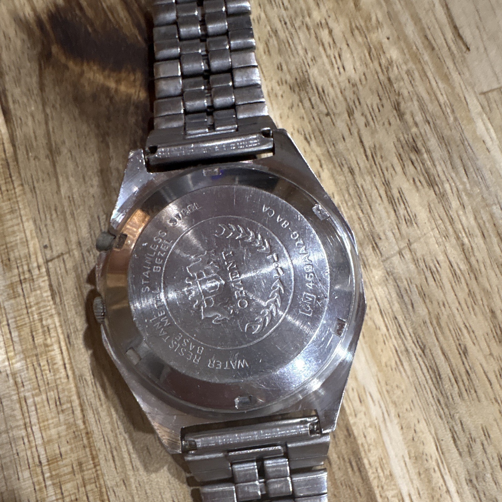 Orient TriStar Vintage Auto Day/Date Green Dial Silver Stainless Bracelet