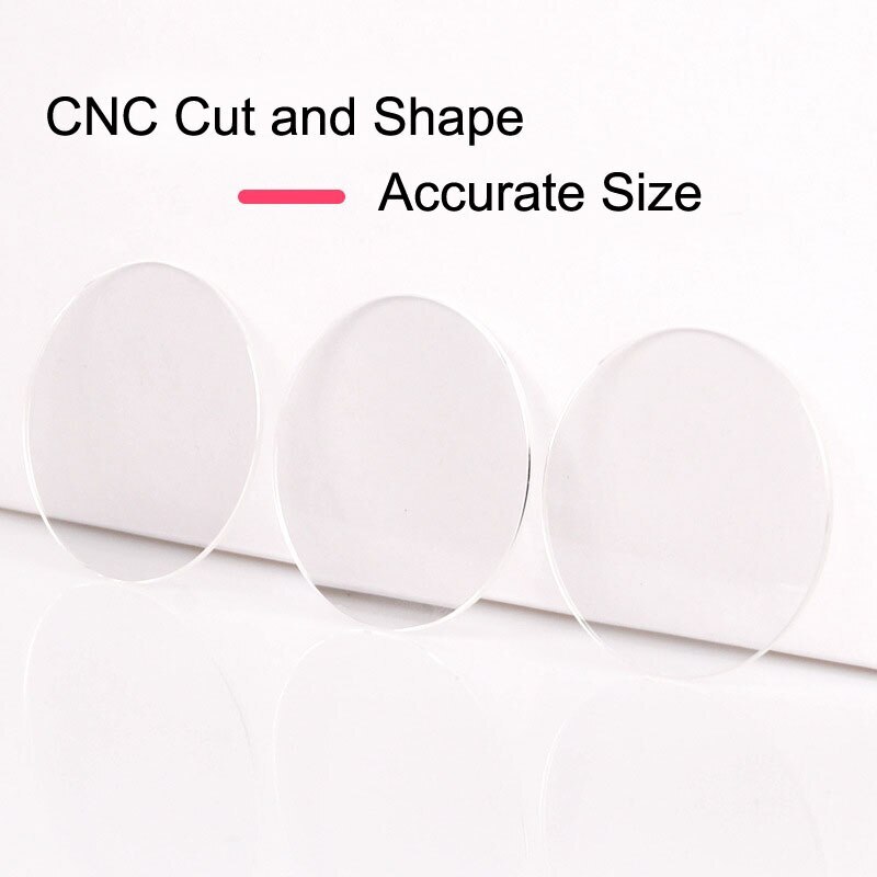 2X Thickness 2.0mm Flat Round Watch Crystal Glass Lens Diameter 40-60mm Mirrors