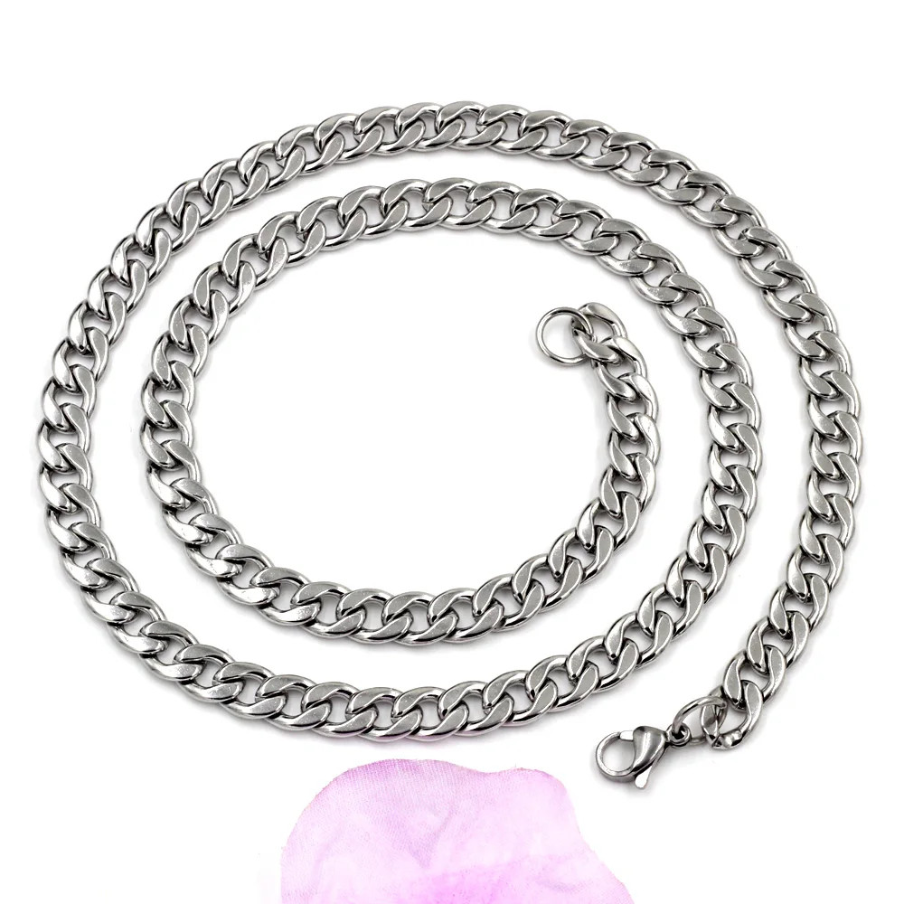 Classic Cuban Blade Chain Boys Stainless Steel Jewelry Personality Hip Hop Style