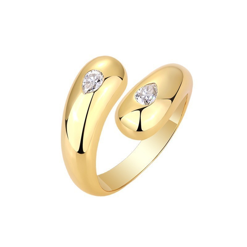 0.3ct Parl Cut Moissanite Teardrop Band Ring Classic Jewelry 925 Sterling Silver