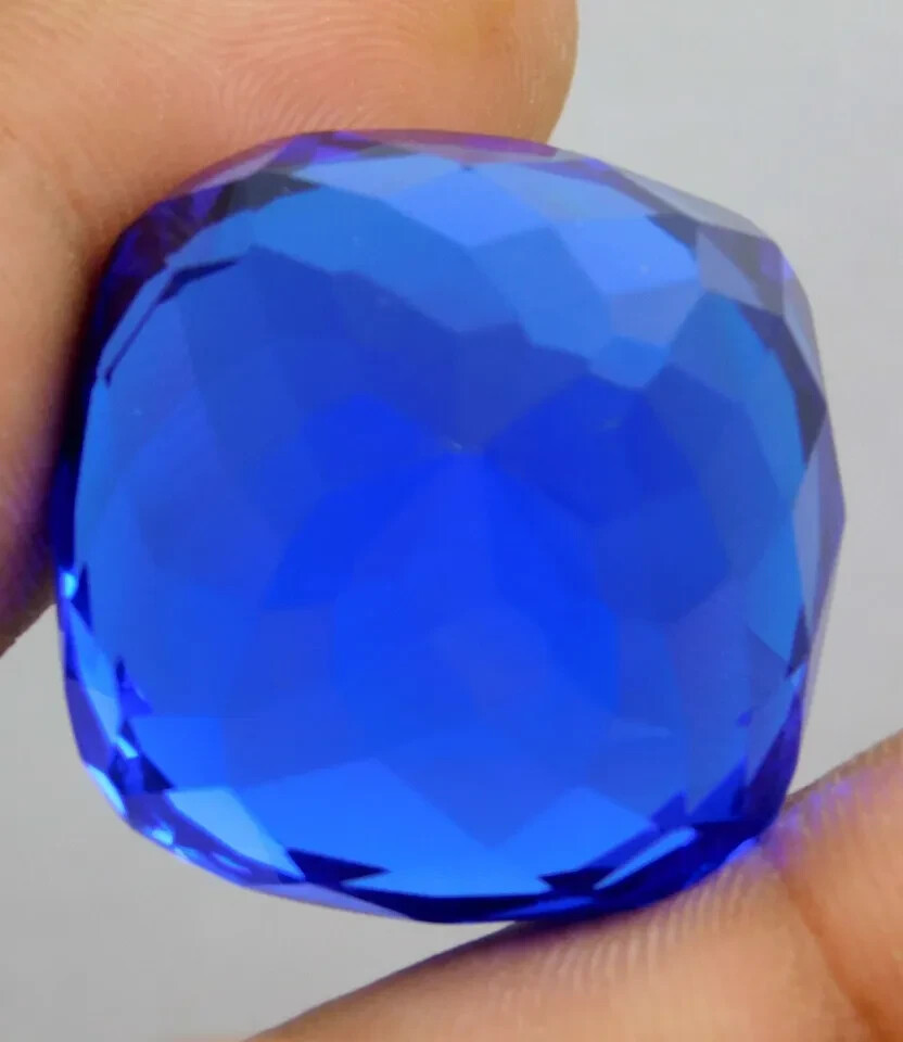 Blue Tanzania Of Tanzanite Certified Cushion Cut 93.15 Ct Natural Loose Gemstone
