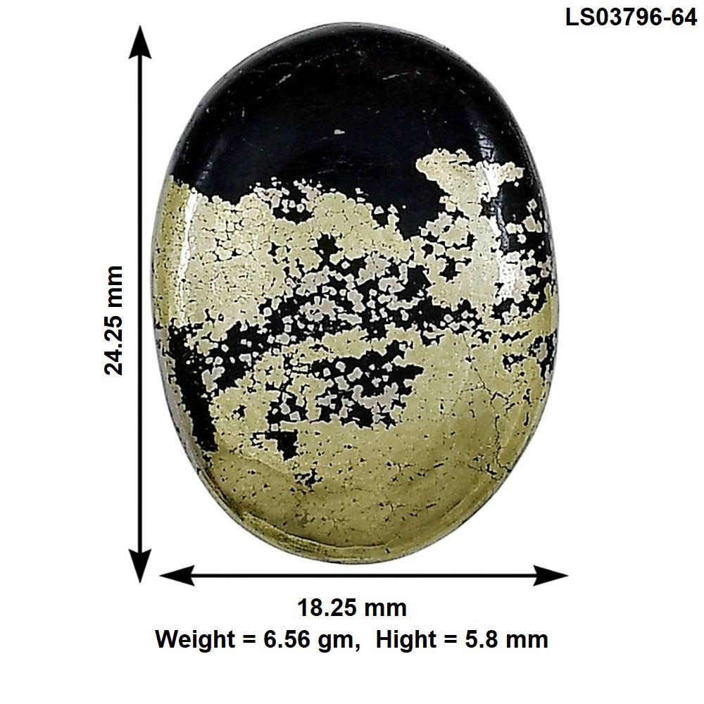 Natural Apache Gold 24.25×18.25×5.8 mm Oval Shape Polished Gemstone LS03796-64