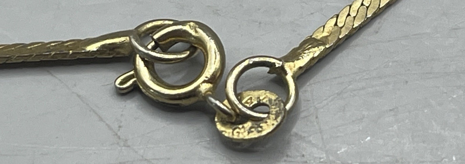 1/20 14K GF Gold Filled 20” Serpentine Necklace Spring Clasp 5g