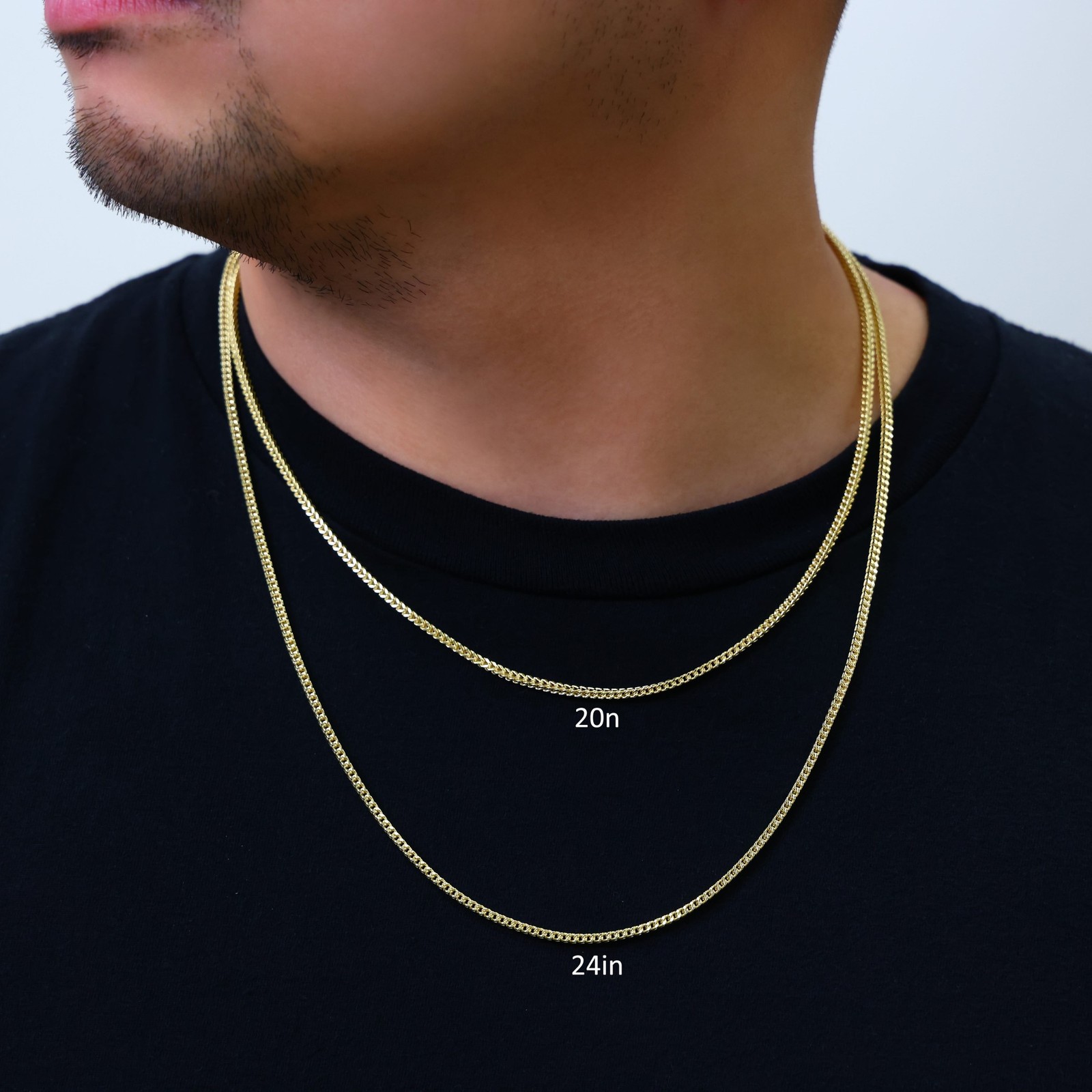 10K Yellow Gold 2.5mm Franco Box Wheat Foxtail Chain Necklace Mens Women 16″-30″