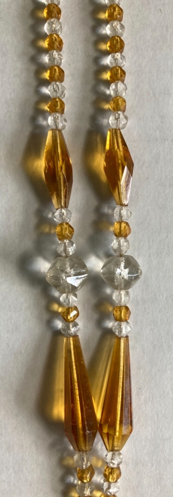 Antique ART DECO Czech Glass Sautoir Necklace Flapper w/o Tassel AS IS