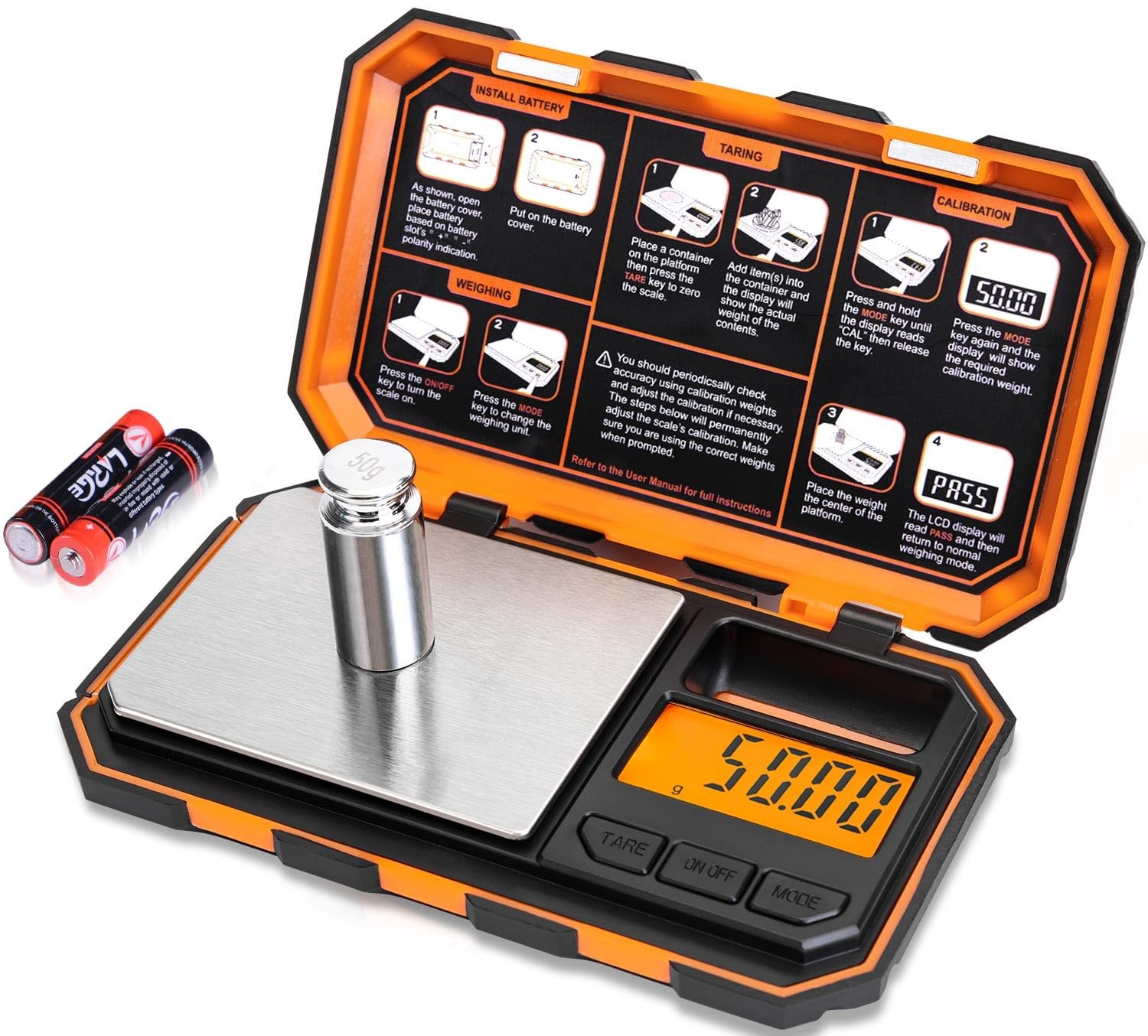 Fuzion Digital Pocket Scale 200g/0.01g, LCD, Tare for Food, Jewelry, Coffee