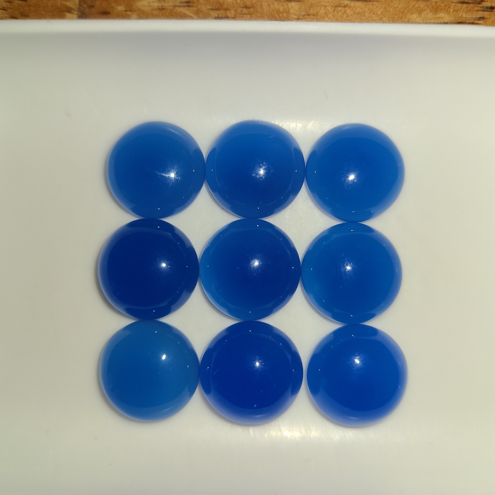 Blue Chalcedony 3mm, 4mm, 5mm, 6mm, 7mm, 8mm, 10mm & 12mm Round Loose Cabochon