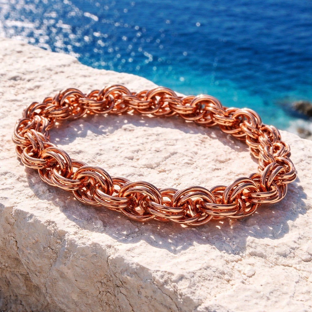 Solid Copper Chain CN688G – 3/8 of an inch wide. Available in 18 to 36 inches.