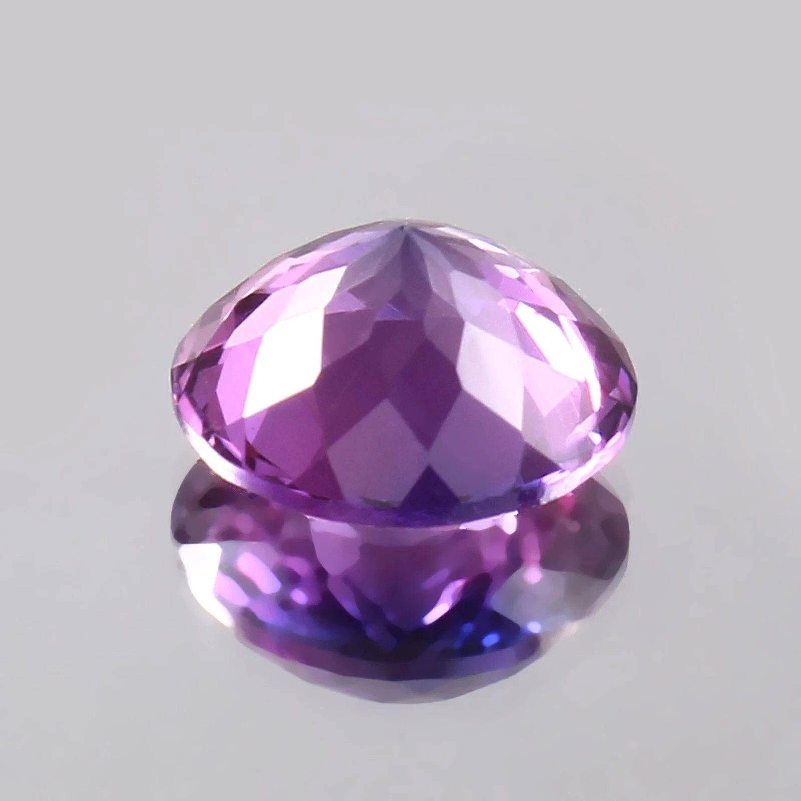 AAA 4.60 Ct Sparkly Natural Bi-color Sapphire Loose Round CERTIFIED Gemstone
