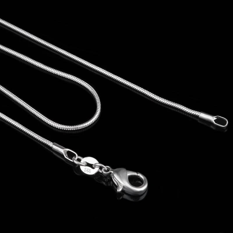Wholesale 5Pcs & 10Pcs 925 Sterling Solid Plt 1mm Long Snake Chain Necklace
