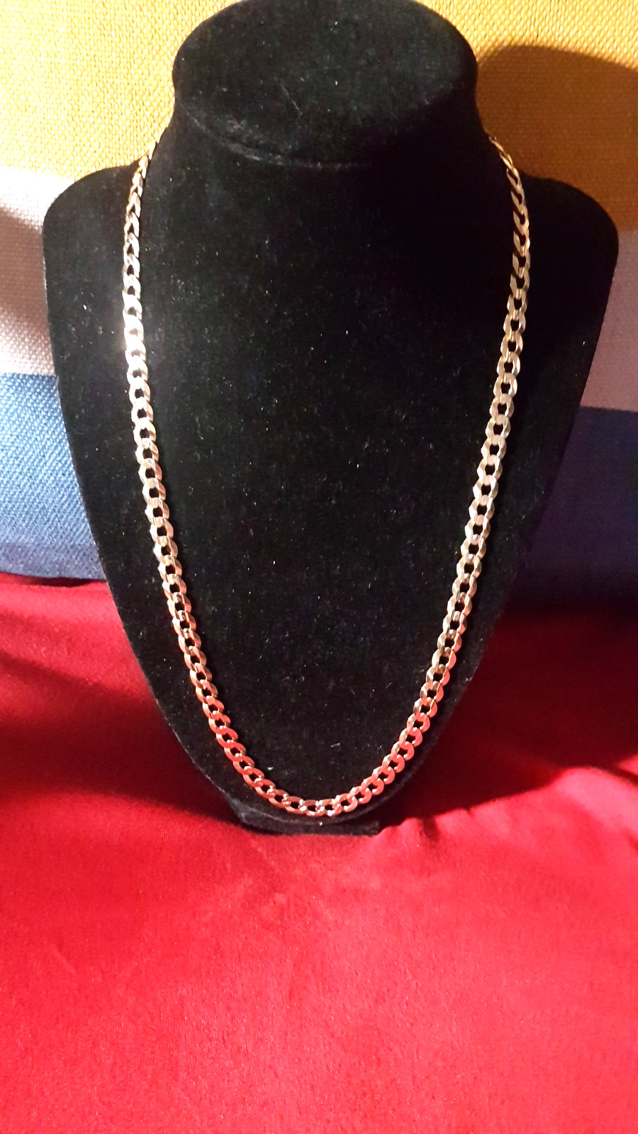 10k solid gold curb link chain 22 1/2 inches – 7 mm 23 grams