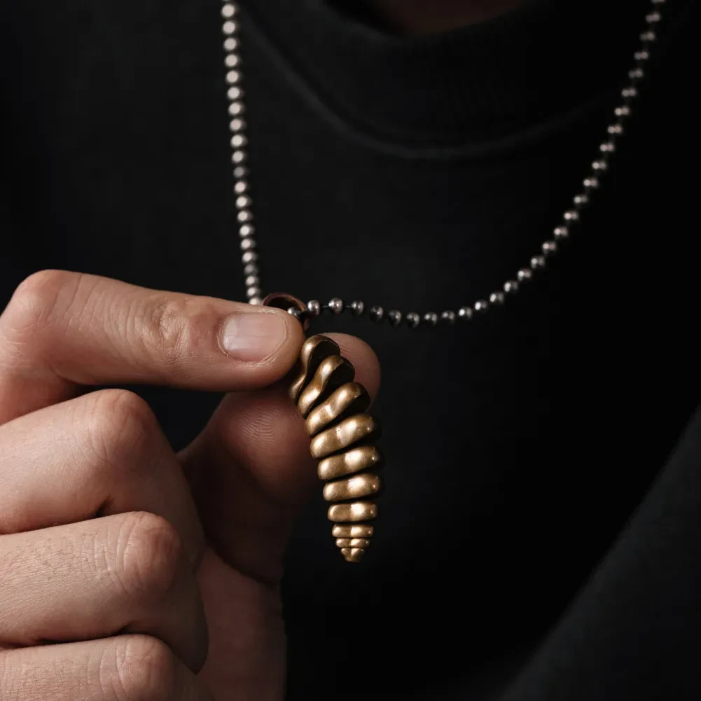 Rattlesnake Tail Pendant for Necklace Fidget Jewelry Gift for Snake lovers
