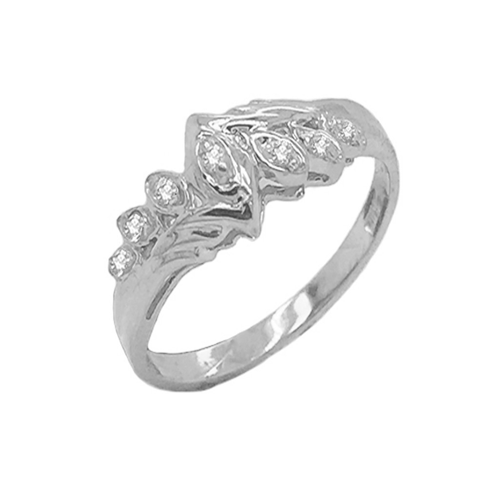 Gold Diamond Band Engagement Ring (Available in Yellow/Rose/White Gold)