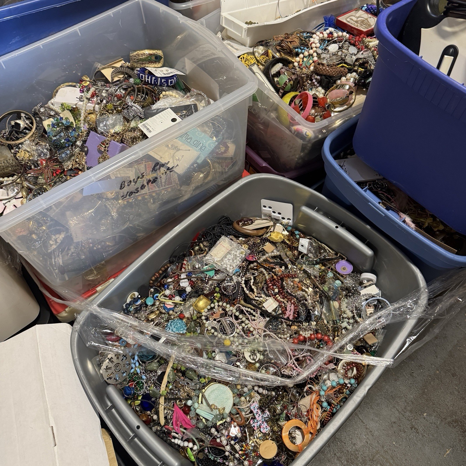 10 Pound Unsorted Tangled Jewelry Vintage Modern Wear Junk Treasure Hunt