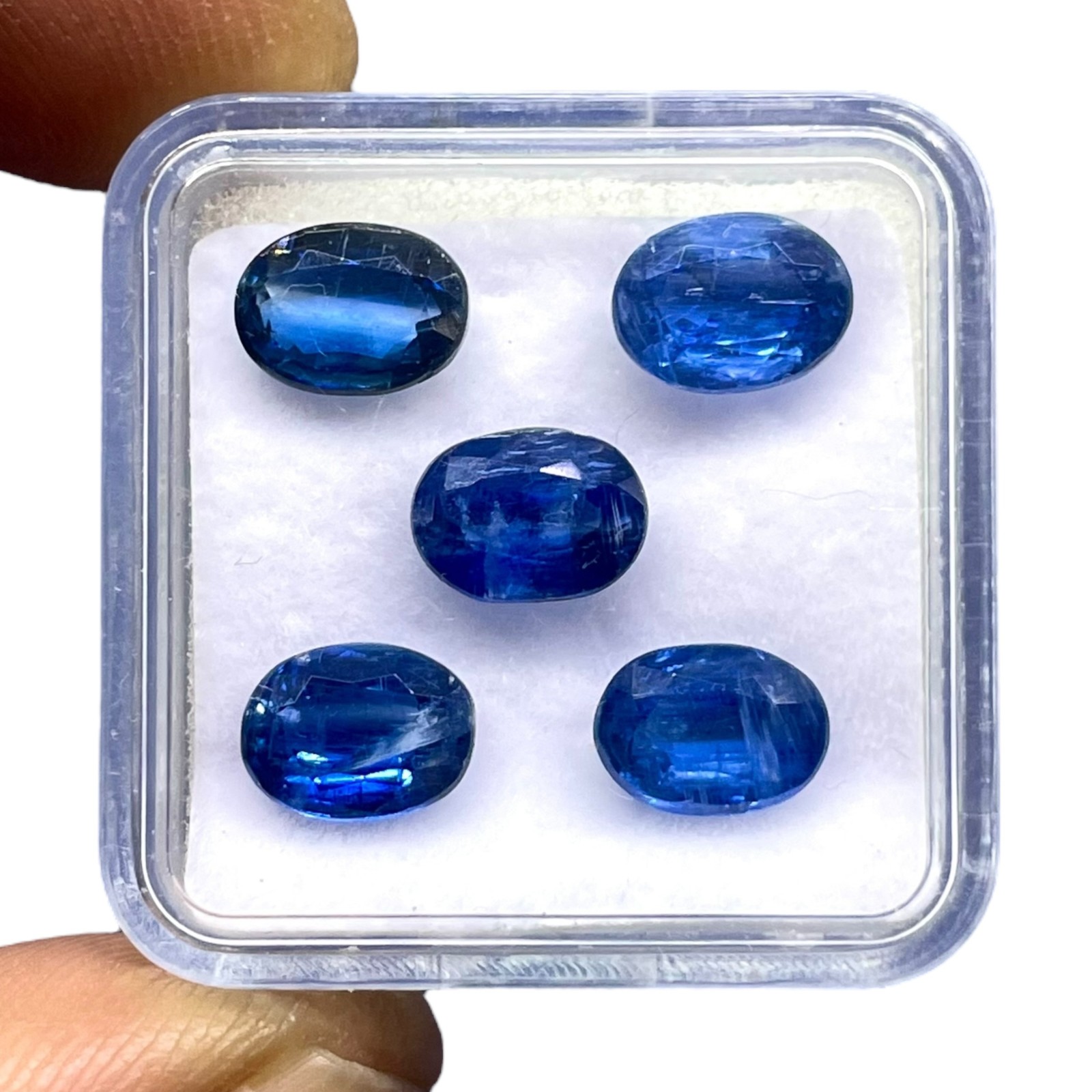 5 Pcs Natural Kyanite Blue 6x4mm Oval Cut Dazzling Untreated Loose Gemstones Lot