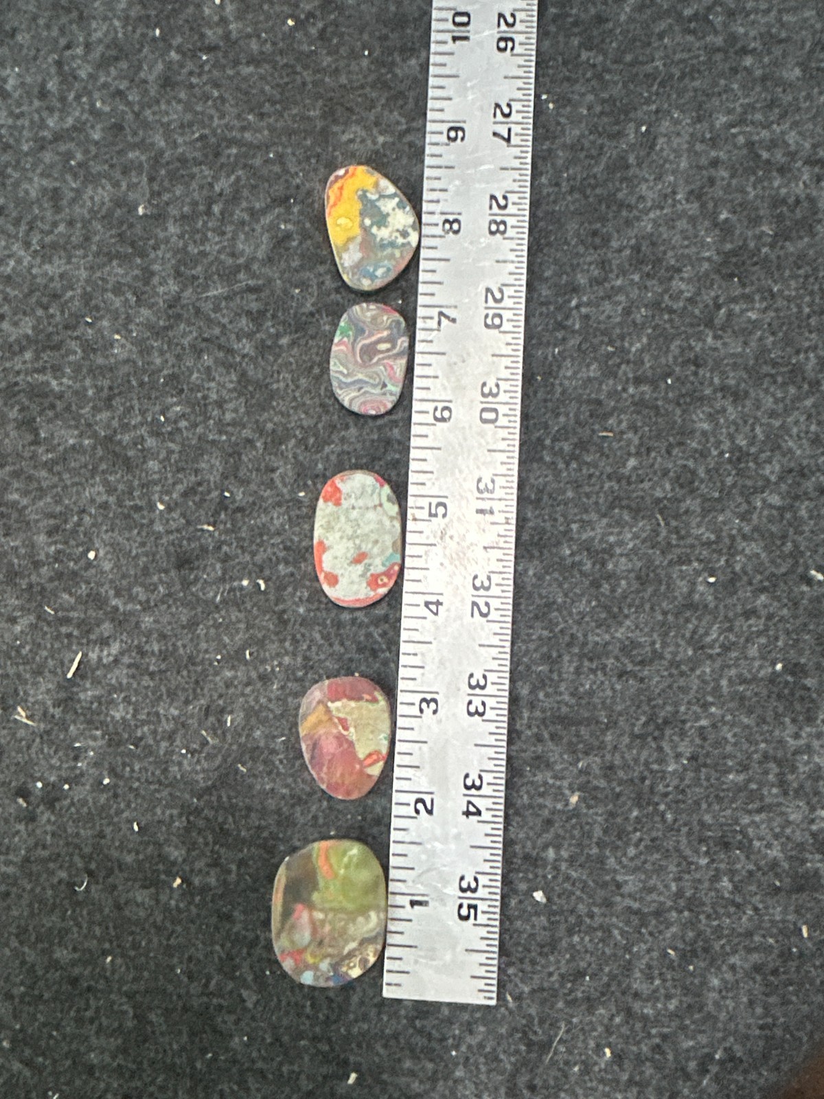 Fordite / Cadillac Ranch Cabochons Very Good Quality Colors Lot 5