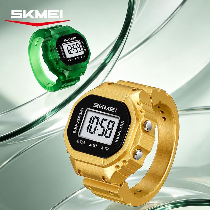 SKMEI 2699 Women’s Ring Watch LED Digital Chronograph Party Jewelry Finger Watch