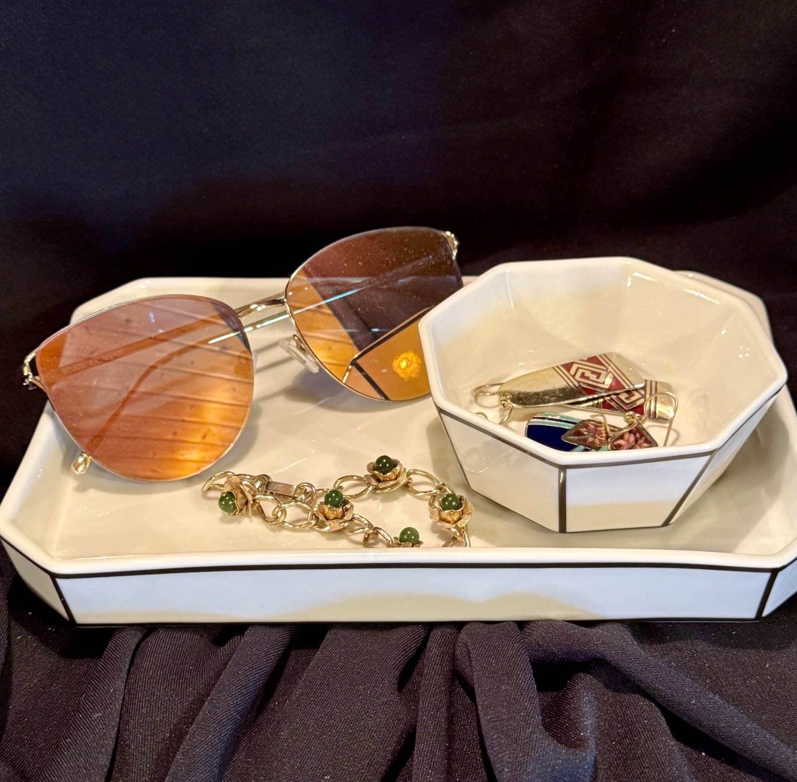 ODEME for Anthropologie Catchall Tray Ring Dish Vanity Set Kitchen Mail And Keys