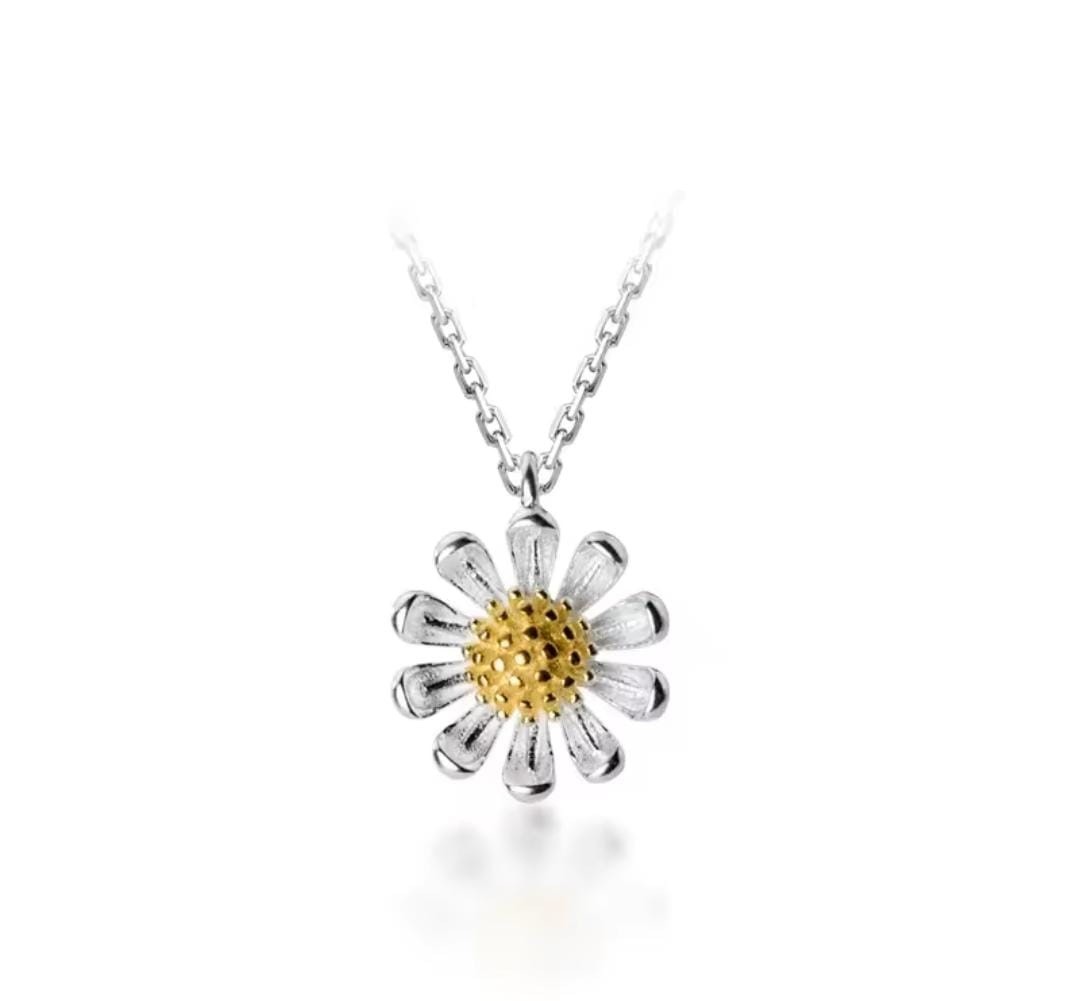 MODIAN🌼Chrysanthemum Pendant Necklace | 925 Sterling Silver Adjustable Chain