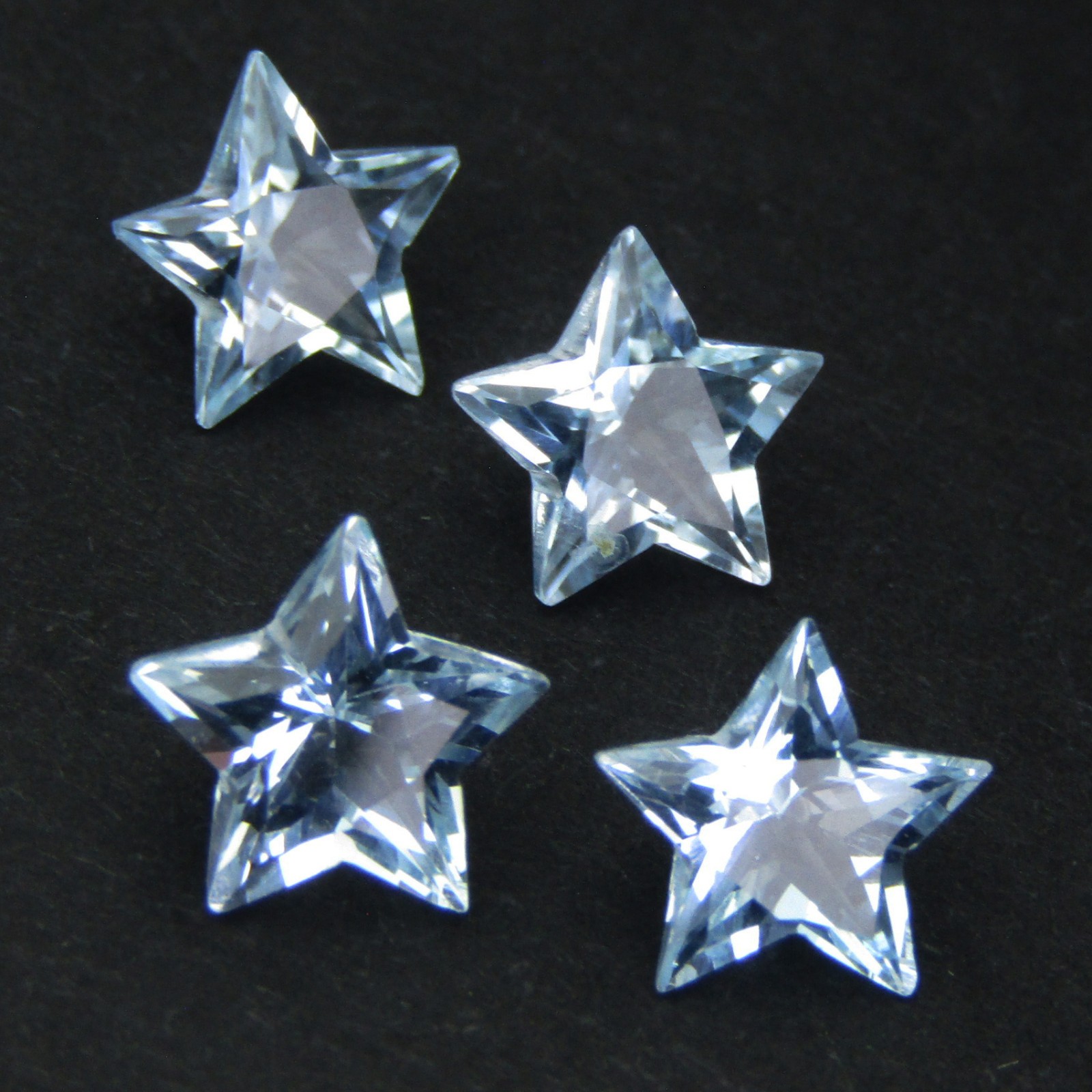 4.92Cts Decorative Natural Sky Blue Topaz Nice Star Shape 4 Pieces Of Gems