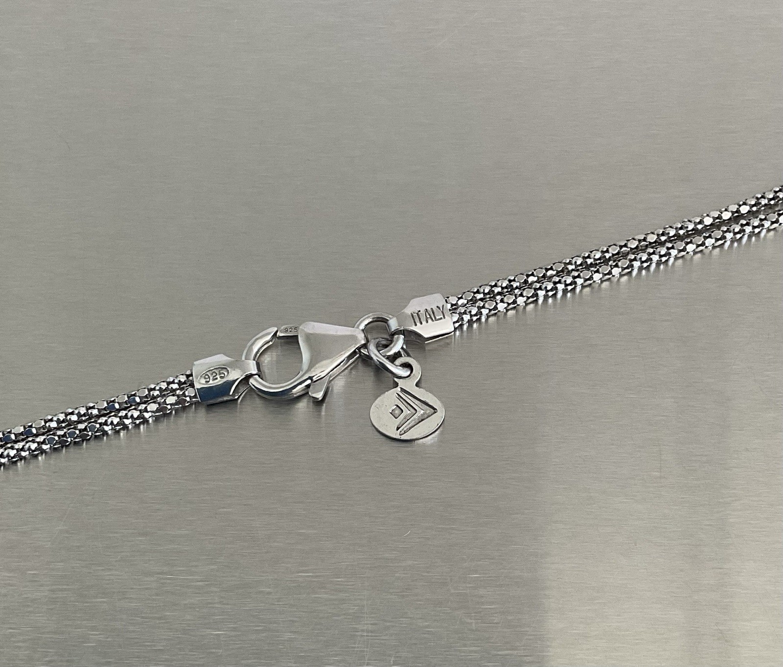 Silpada Retired Necklace “Forget Me Knot” Double Strand Popcorn Chain 16.5″