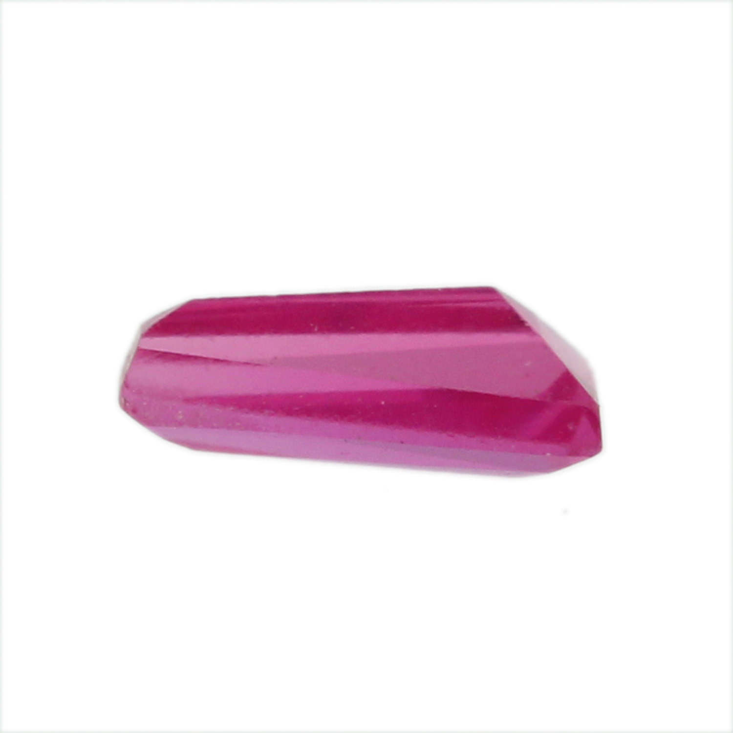 Loose Tapered Baguette Ruby CZ Stone Single Red Cubic Zirconia July Birthstone
