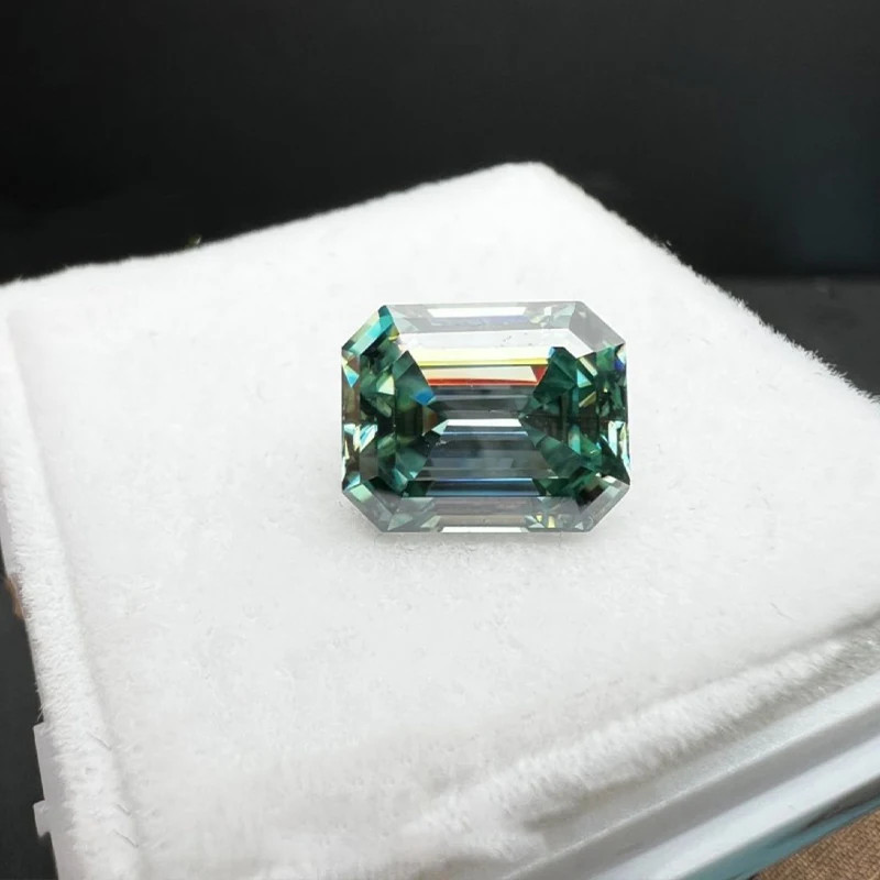 0.5-10CT Multi-color Emerald Cut Moissanite Loose Stone Gemstone for DIY Jewelry
