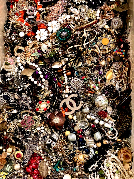 Estate 1 Lb+ Mixed Jewelry Lot Vintage-Modern DIY JUNK CRAFT REPAIR Unsorted
