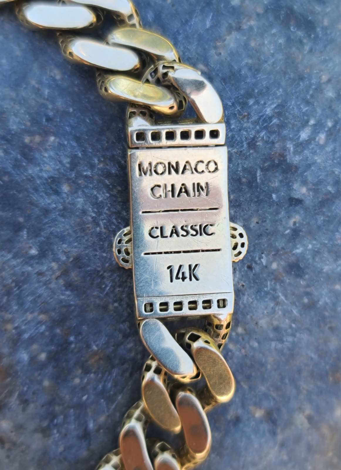 14k Solid Yellow Gold Miami Cuban Bracelet size 8″ Signed Monaco Classic 15.6gr