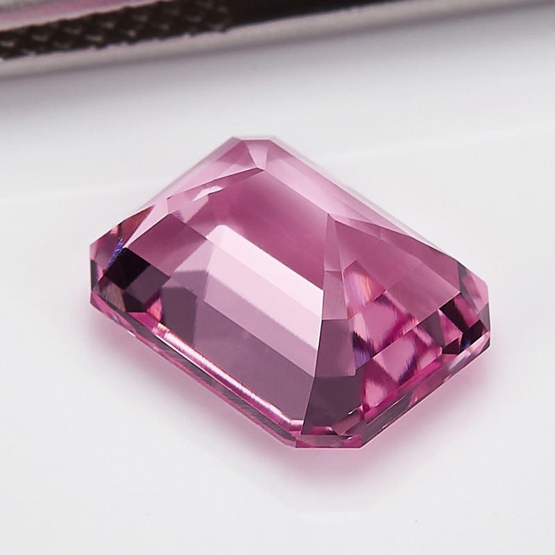 Wholesale Price 0.5-10ct Natural Emerald Cut Pink Padparadscha for Jewelry