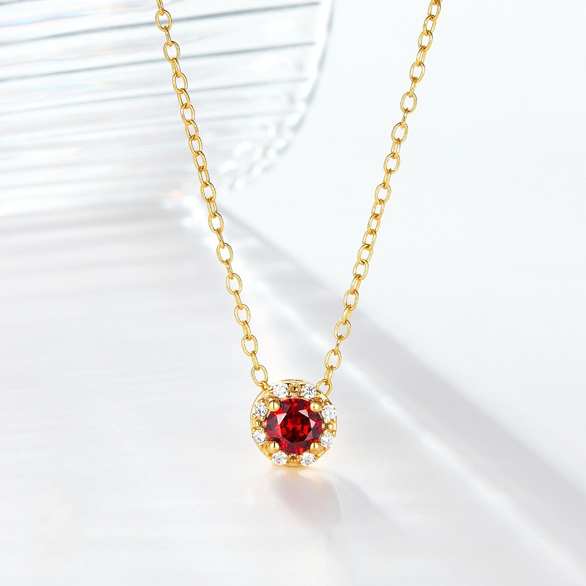 Women 925 Silver Retro Necklace Colorful Zircon Elegant Clavicle Chain Jewelry